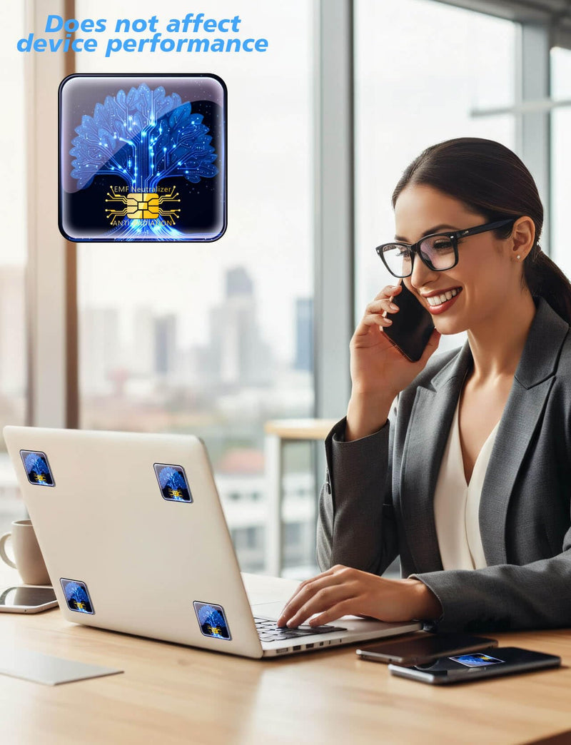 [Australia - AusPower] - Cell Phone EMF Protection Neutralizers - for Smart Phones/Tablets/Laptops/Computer/WiFi/Priner/TV 6 Pack Blue-6p 