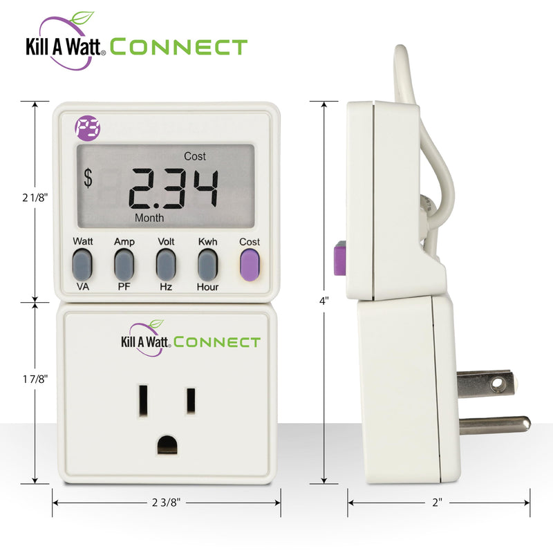 [Australia - AusPower] - Connect P4498 Electricity Usage Monitor Power Consumption Meter with Two Piece Housing and 35 Inch Cord for Easy Use 