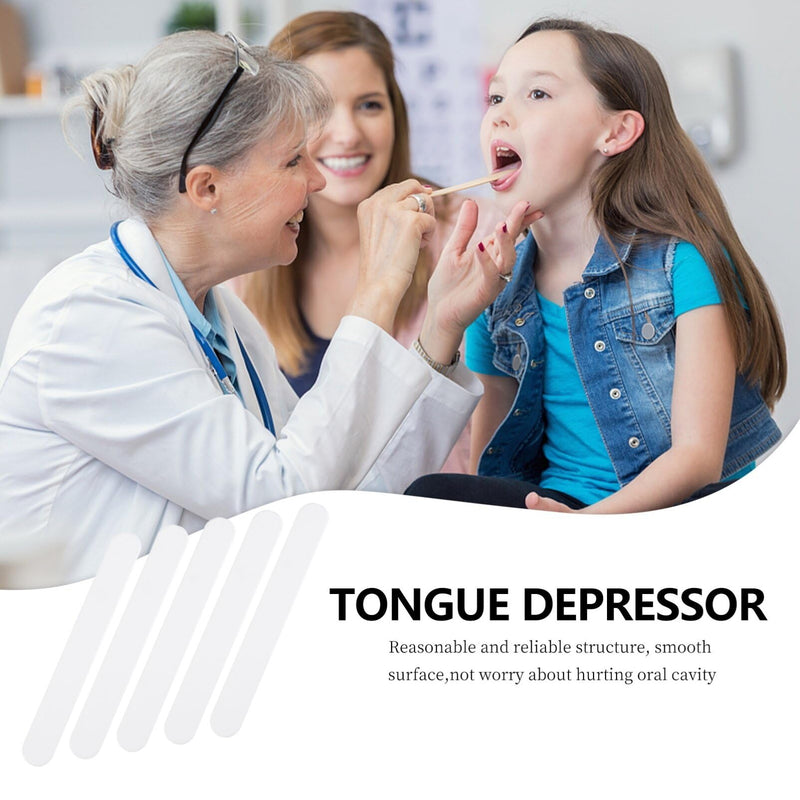 [Australia - AusPower] - 20pcs Plastic Tongue Scrapers, Lip Cheek Retractors, Tongue Depressor Spatulas for Instrument Healthy Oral Care Help Fight Bad Breath 