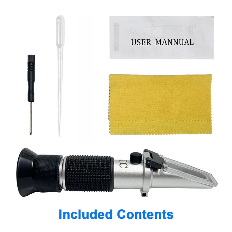 [Australia - AusPower] - 3-in-1 Digital Alcohol Refractometer Kit for Home Brewers | Measures Brix (0-40%), Alcohol (0-25%), Baume (0-20%) | ATC for Beer, Wine, Mead & Grape Must Sugar Content 