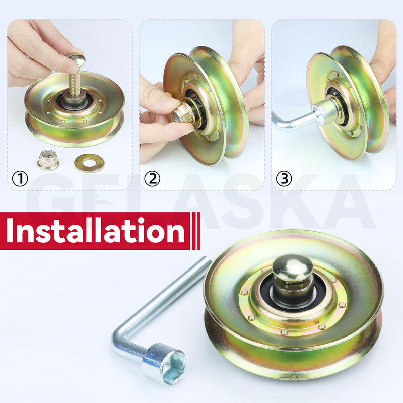 [Australia - AusPower] - GELASKA 139245 Idler Pulley Replaces 532139245 Pulley Idler Craftsman 127783, 532127783, Craftsman Idler Pulley 139245, 123766X, 532106298 for Husqvarna GT160, GT190, GT200, GT2500 Mowers 1 Pack 