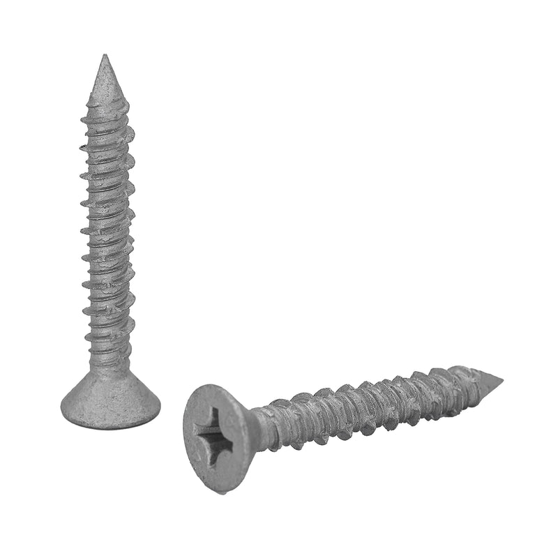[Australia - AusPower] - CONFAST 1/4" x 1-3/4" Concrete Screws 410 Stainless Steel Phillips Flat Countersunk with Concrete Drill Bit for Anchoring to Masonry, Block or Brick (50 per Box) 1/4" x 1-3/4" 