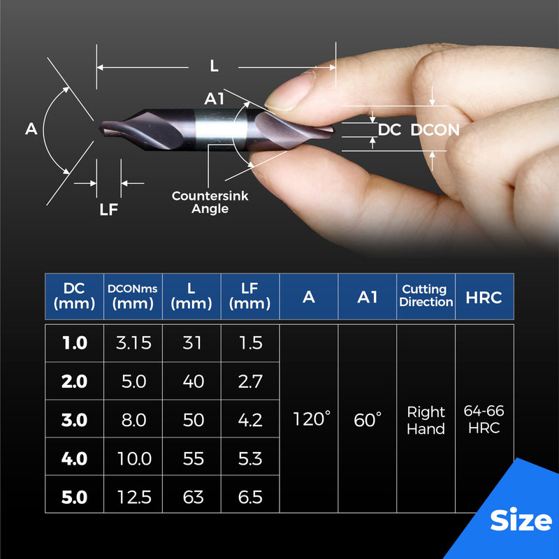 [Australia - AusPower] - toolant Center Drill Bit Set, TiAlN Coated Cobalt M35 HSS Centering Drill Bit for Stainless Steel, Carbon Steel, Alloy Steel, Cast Iron, Copper, Other Hard Metals, Metric 1-5mm (6pcs) 1mm-5mm(6pcs) 
