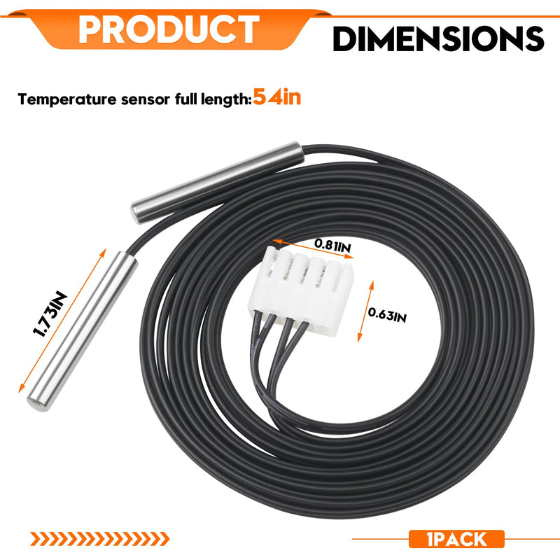 [Australia - AusPower] - 11-0515-21 Temperature Sensor Compatible with Scotsman Ice Makers, Fits Models C0322, C0322MA-1, C0322MW-1, C0322SA-1, C0322SW-1, C0330, C0330-A and More, Replacement Part for Scotsman Ice Machine 