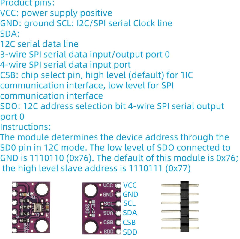 [Australia - AusPower] - 10Pcs GY-BMP280 3.3V High Precision Atmospheric Pressure Sensor Module Compatible with for Arduino Replace BMP180/BMP186 Digital Interface IIC SPI 