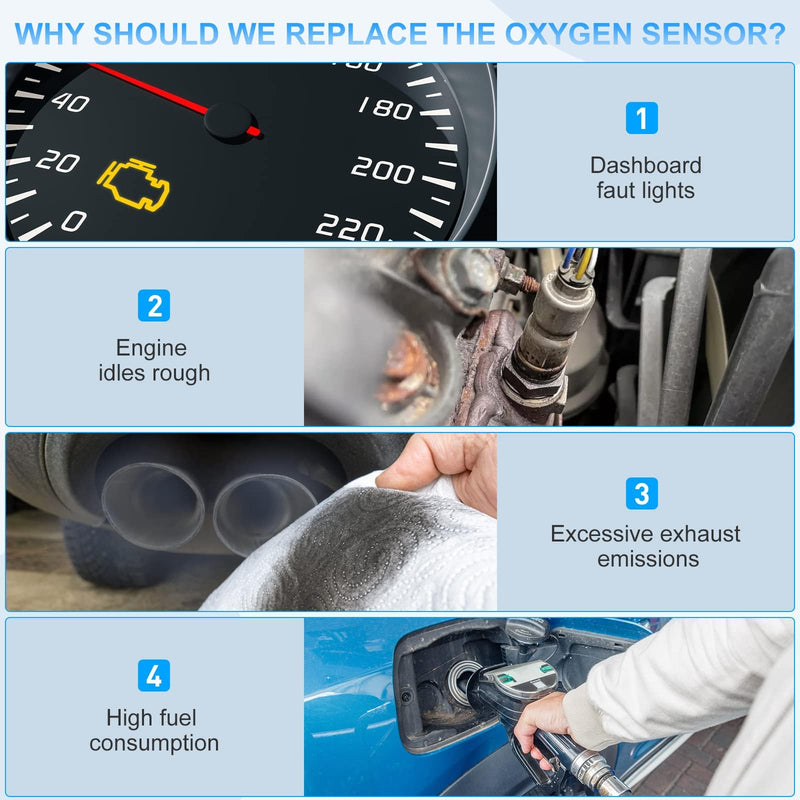 234-4668 Oxygen Sensor Upstream Downstream O2 Sensor Compatible with Chvey Silverado Suburban Avalanche Malibu Cadillac Escalade GMC Yukon Sierra Buick Pontiac Saturn 15284 21546 SG1857 2 Pack
