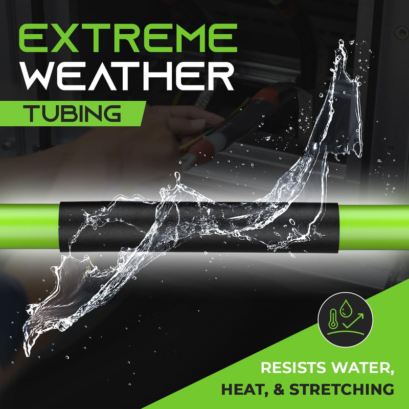 [Australia - AusPower] - GearIT 3/8 inch Heat Shrink Tubing - 3:1 Ratio Adhesive Lined, Marine-Grade Waterproof Industrial Shrink Wrap, Dual-Wall Tubing, UL Approved - 50FT Roll - Black 50 Feet - 3/8" 