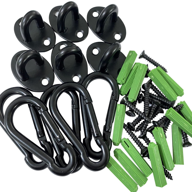[Australia - AusPower] - Stainless Steel Ceiling Hooks, Ceiling Hooks Pad Eyes Plate Marine Hardware Hooks with Screws 12 PCS. 