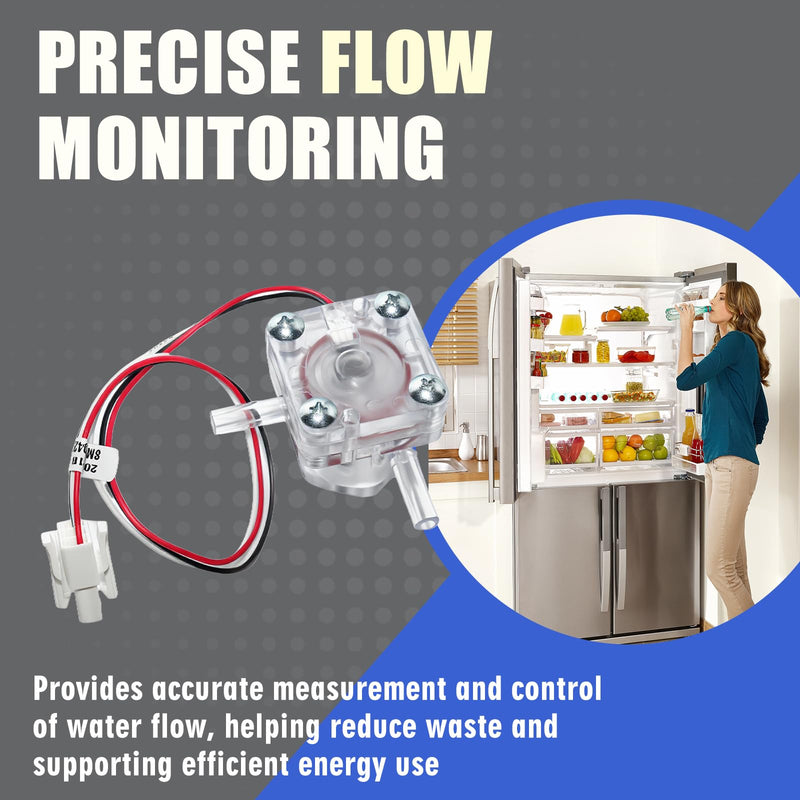 [Australia - AusPower] - SMWF-0420A Flow Sensor Miniature Flowmeter, Hall Effect Liquid Sensor Compatible with Water Purifier, Refrigerator, Ice Maker, Coffee Machine, Negative Ion Devices 