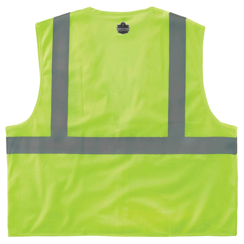 Ergodyne GloWear 8210Z ANSI Economy High Visibility Lime Reflective Safety Vest, Zipper Closure, 3-Pack Small-Medium Hv Vest - Economy - Class 2