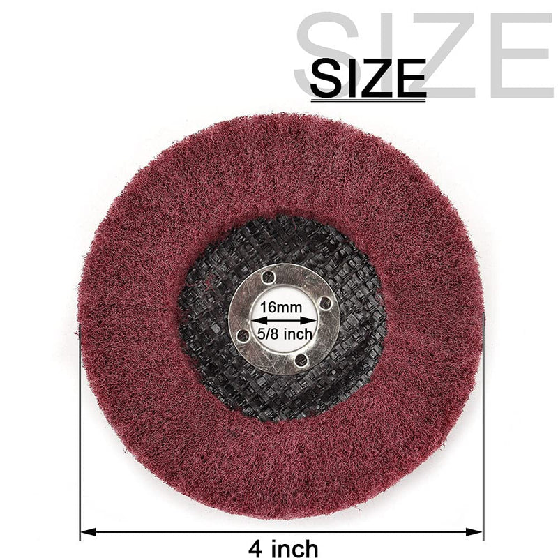 [Australia - AusPower] - NUODUN 10Pcs 180/320 Grit Nylon Fiber Flap Disc Metal Polishing Wheel, Abrasive Buffing Grinding Discs for 4" Angle Grinder, Deburring and Rust Removal of Welds on Complex Surfaces Mixed Pack 10Pcs 