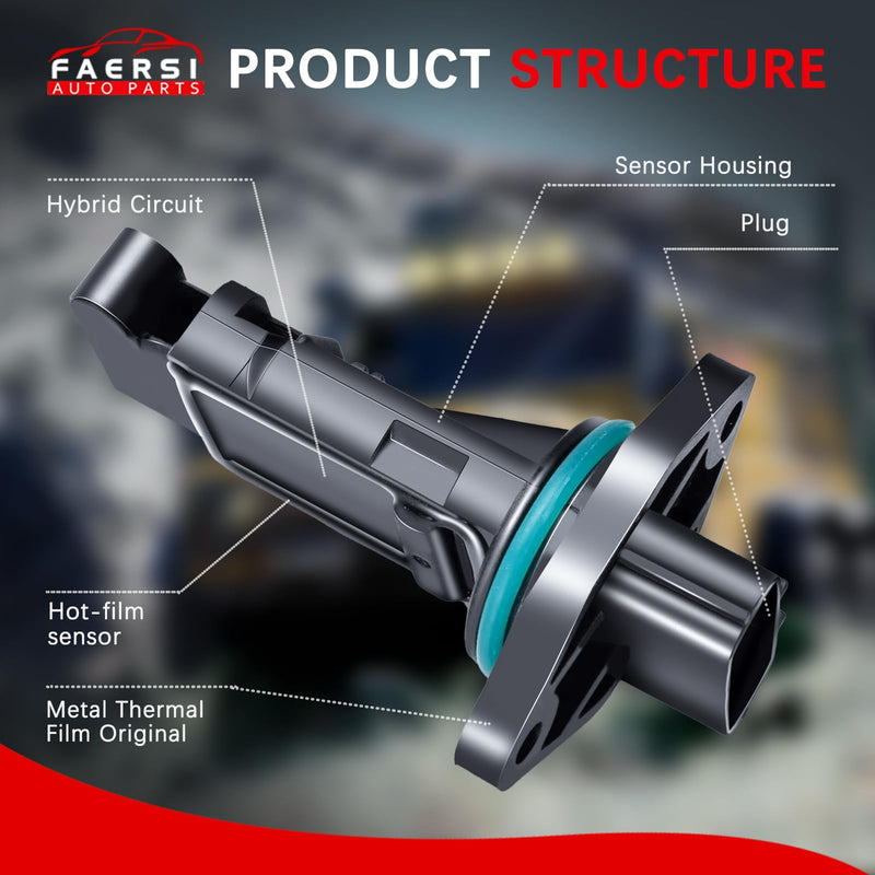 [Australia - AusPower] - FAERSI Mass Air Flow Sensor Meter MAF 22680-4M500 22680-6N201 Compatible with Nissan Infiniti G20 I30 Maxima Sentra, 2000-2002 G20 2.0L, 2000 2001 I30 Maxima 3.0L & Sentra 2.0L 