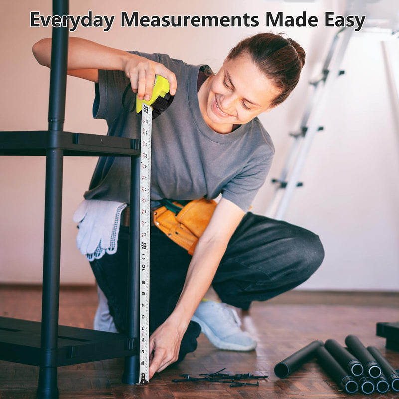 [Australia - AusPower] - Tape Measure with Fractions 1/8, Measuring Tape Extendable 16 FT, Easy Read and Small Measurement Tape, Local Design with Fractional Read, Great for Around The House and Carpenter 