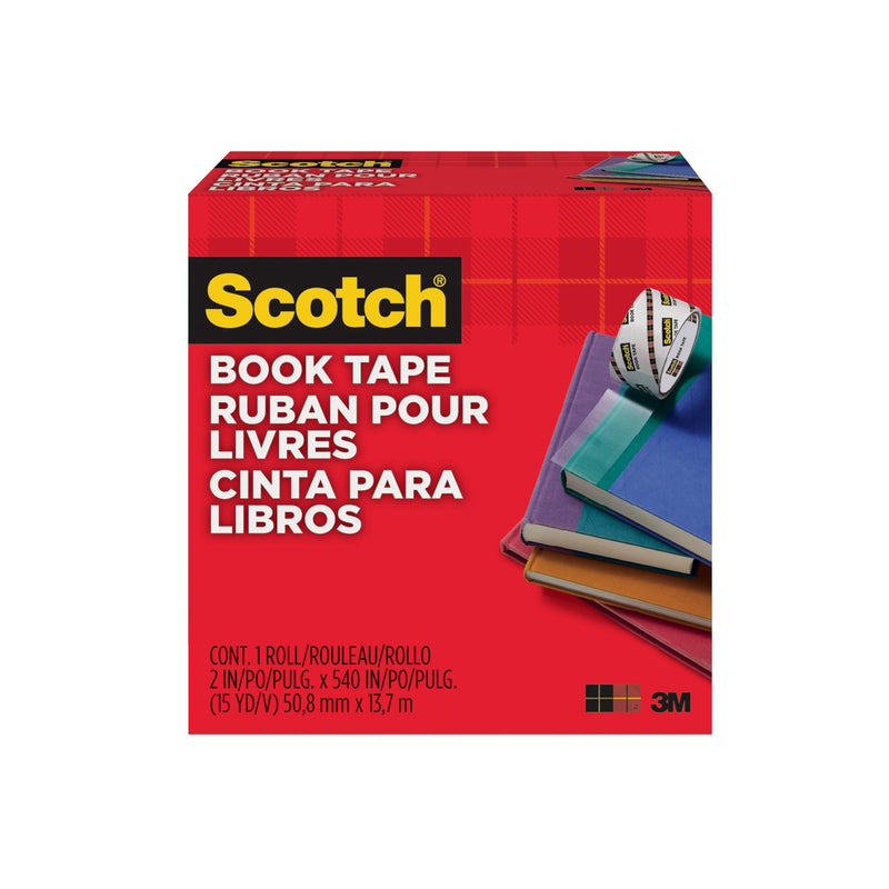 Scotch Book Tape, 2 in x 540 in, Excellent for Repairing, Reinforcing Protecting, and Covering (845) 1