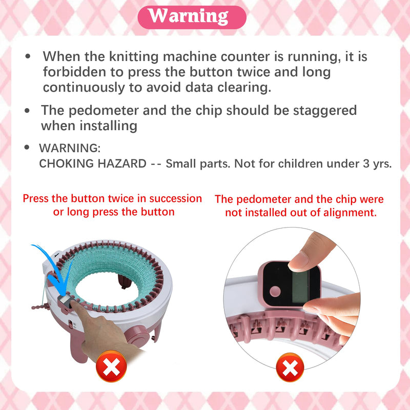 Rechargeable Knitting Machine Counter, Row Counter for Knitting, Suitable for 32, 40 and 48 Needles, Charges Quickly and Install Easily, Knitting Machine Accessories
