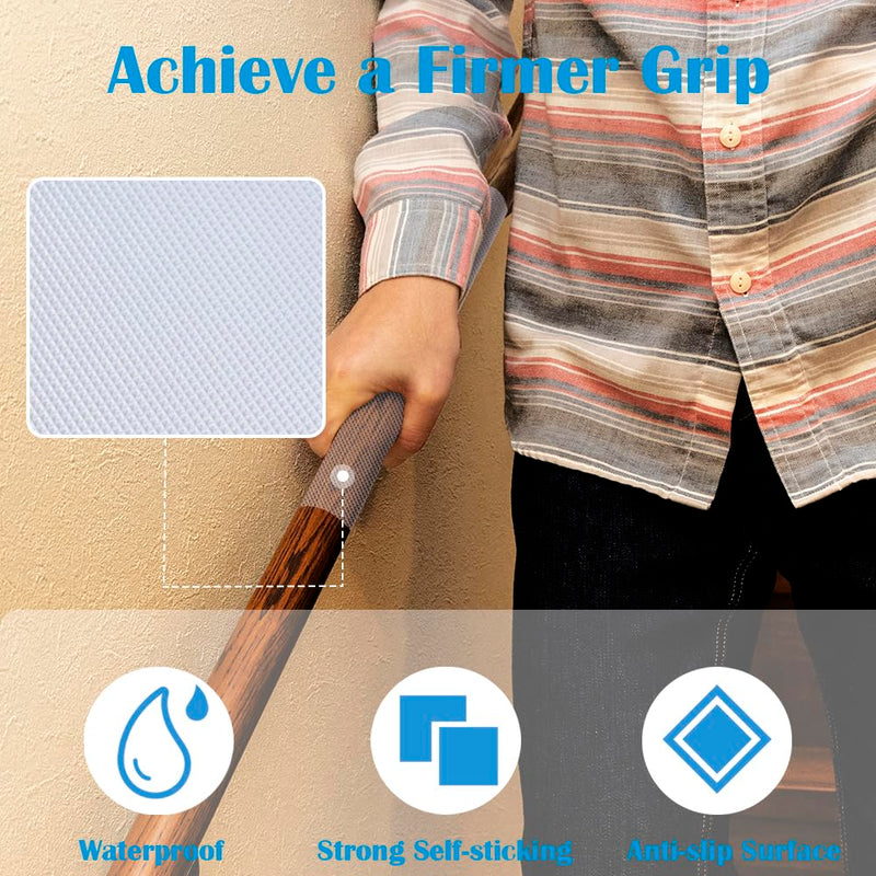 Large Rubber Non-Slip Grip Tape 8.2 x 11.8inches Waterproof Adhesive Anti-Slip Tape for Handles, Furniture, Bathtubs, Frames, Gaming Devices, and Other Indoor/Outdoor Uses , 4-Piece Set (Clear)