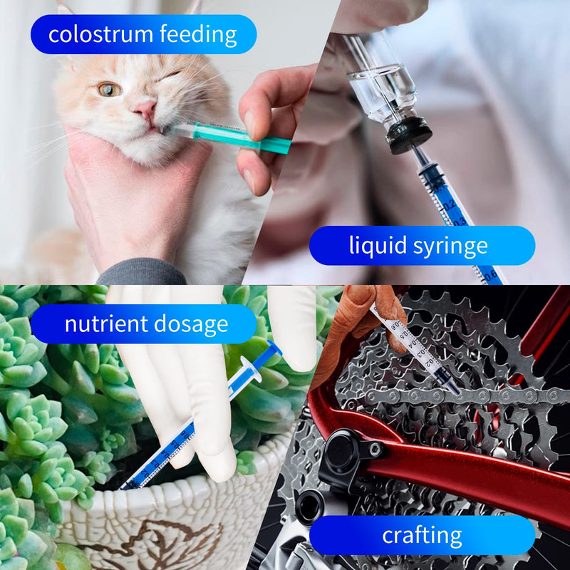 50 x 1 ml syringe, 1 ml syringe, colostrum syringe for scientific laboratories, pet feeding, plant watering, refilling and measuring liquids (without needle) 50 x 1 ml