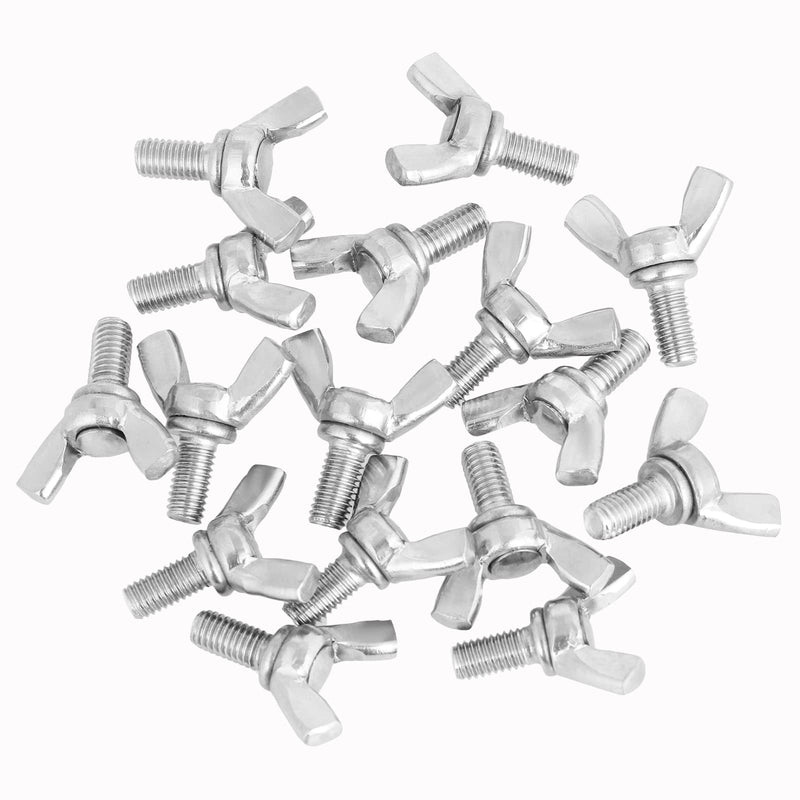[Australia - AusPower] - OCR 50 Pcs Wing Screws Assortment Kit, 304 Stainless Steel Butterfly Thumb Screw, Metric M6 Wing Bolt Fasteners M6 x 10mm - M6 x 50mm 