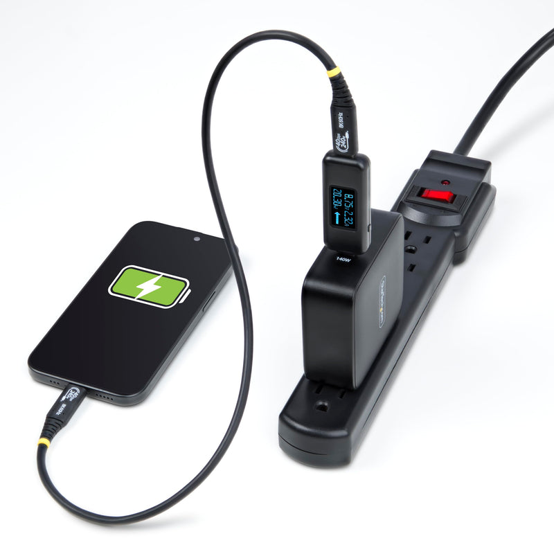 [Australia - AusPower] - StarTech.com USB-C Power Tester, Digital Multimeter, Bi-Directional Voltage and Current Meter, 240W PD EPR, Cable/Port Tester 