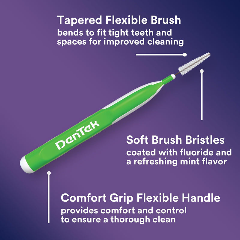 [Australia - AusPower] - DenTek Easy Brush Plaque Control Interdental Cleaners, Tight, 16 Count White 16 Count (Pack of 1) 