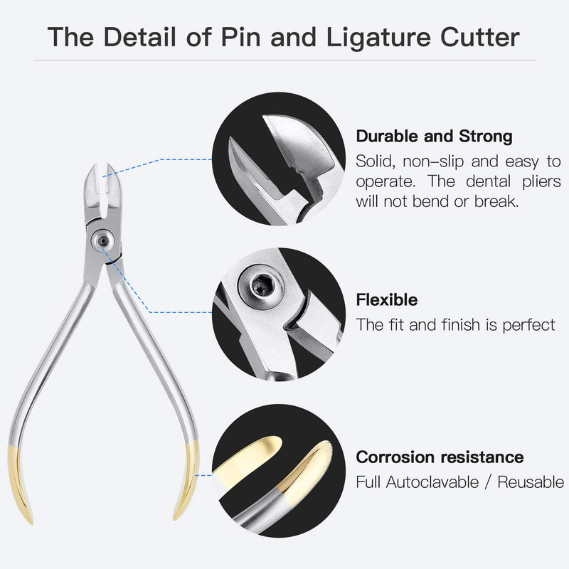 [Australia - AusPower] - Dental Ligature Cutter Plier, Orthodontic Light Wire Cutting Pliers Instruments with Tip, Wire Cutter Dental Instrument Tool for Dentists 