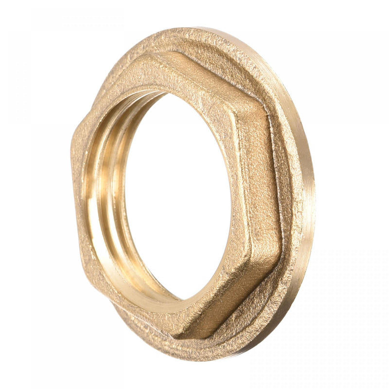 [Australia - AusPower] - uxcell G1/2 Lock Nut with Flange, Hex Brass Female Locknut for Plumbing 2pcs 