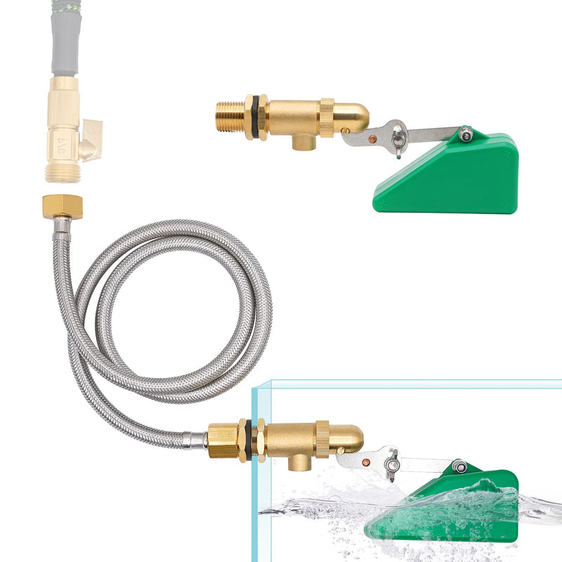 1/2 Inch Brass Float Valve for Water Tank with Hose Auto Shut Off Pool Fill Valve Automatic Fill Float Ball Valve for Stock Fountains Livestock Waterer Troughs (1/2 Inch Float Valve, 2) 1/2 Inch Float Valve