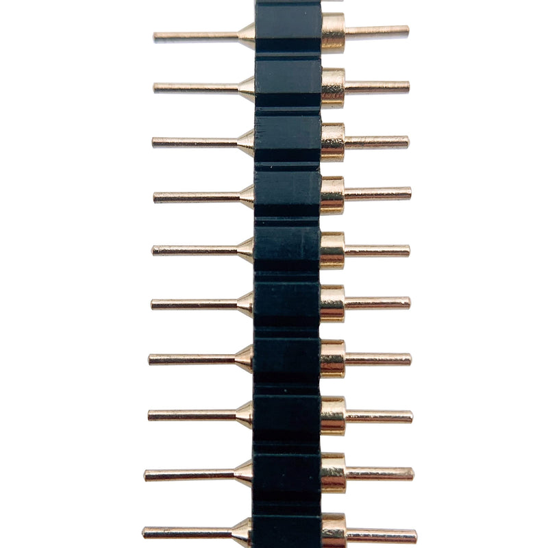 [Australia - AusPower] - 10sets Male and Female Single Row Double Head Round Row Needle Gold Plated Round Hole Row Round Hole Seat 2.54mm 1x40pin Spacing Used in Computer and Breadboard (10sets Male and Female) 10sets Male and Female 