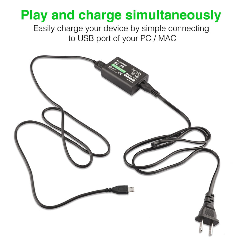 [Australia - AusPower] - PS Vita Charger, AC Adapter Wall Charger Compatible with Sony Playstation Vita 2000 (Only Compatible with PSV 2000) 