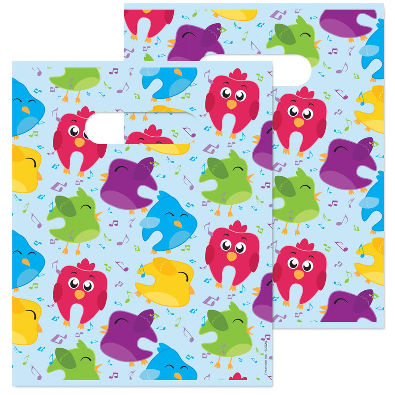 [Australia - AusPower] - Practicon Tweety Molars 8" x 10" Dental Giveaway Bag, Dental Hygiene Patient Care Goodie Bag, Dentist Office Plastic Gift Bags, 100 Pack 8" x 10" 