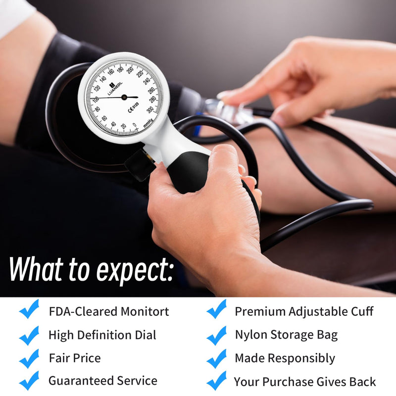 [Australia - AusPower] - Manual Blood Pressure Cuff Adult 9”-21” Inches (22-53CM) (Large/XL)- Aneroid Sphygmomanometer -Extra Large with Integrated Bulb, Dial and Air Valve, Comfort Cuff | for Clinical or Home Use Large/XL 