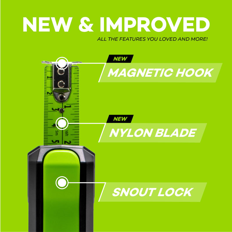 [Australia - AusPower] - MK2.0 Precision Retractable Measuring Tape (Inches) | Top-View Internal Reading | Ideal for DIY, Carpentry & Construction Imperial 