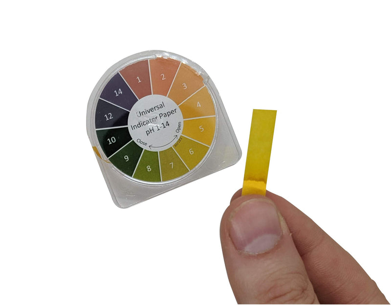 [Australia - AusPower] - Universal 1-14 pH Test Paper Roll, Wide Range [5.5 Yard (5m) Length x 1/4" (7mm) Thick Roll with Dispenser] 