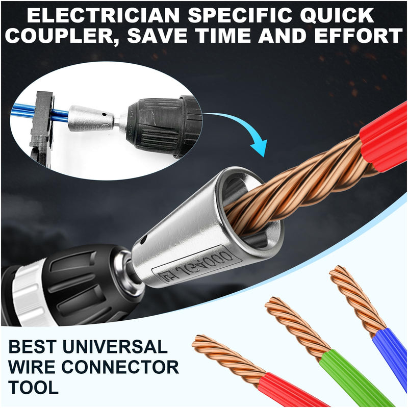 [Australia - AusPower] - Wire Twister Tool for Drill, Drill Wire Twister, Wire Twister Wire Connector Wire Twisting Tool, Wire Nut Twister for Electrical Power Drill (2) 2 