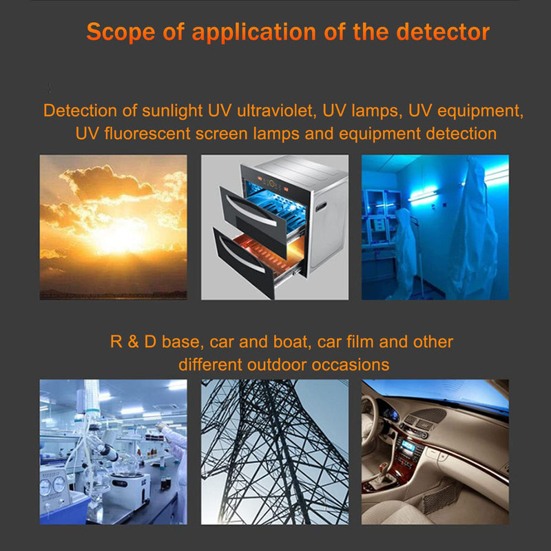 [Australia - AusPower] - Radiation Detector, Radiation Meter UV Radiation Tester LCD Portable Digital UV UVI Tester with Temperature Display 