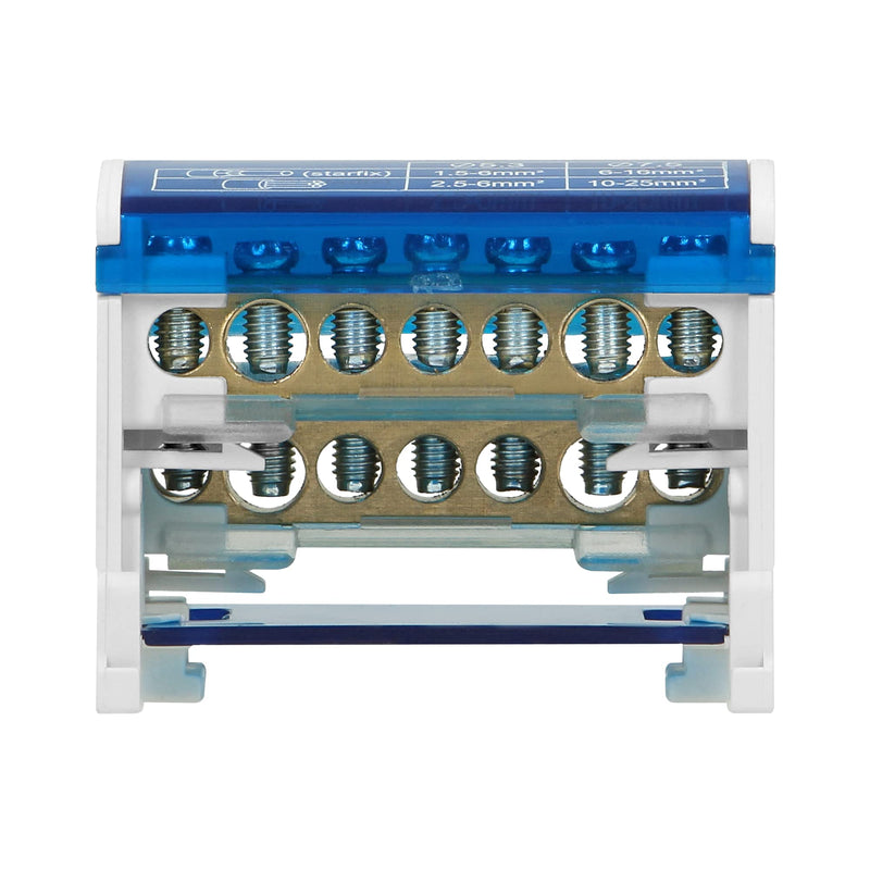 Orno Distributor Block with 2 Row 7 Pin Splitter 7 fils White