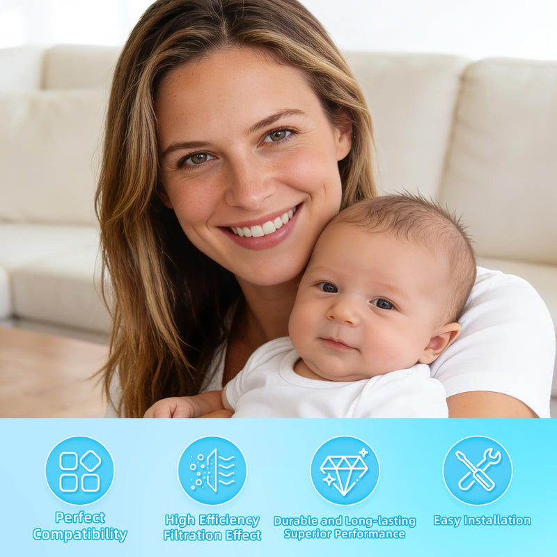 Pack of 6 Bottle Cleaner Filter Replacement, Safe & Reliable Air Filter with 99.97% Effective Filtration, Compatible with Momcozy/Grownsy/Papablic Baby Bottle Cleaner