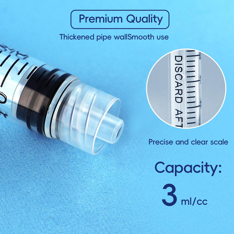 [Australia - AusPower] - 3mL Luer Lock Syringe (No Needle) - Sterile, Individually Wrapped - Pack of 30, Accurate Liquid Measurement, Leak-Proof Design 3ml 