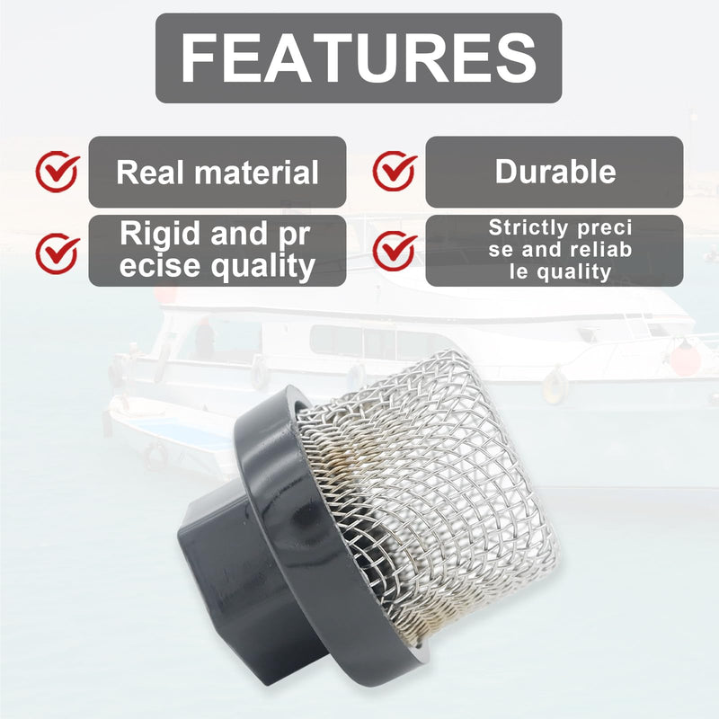 [Australia - AusPower] - 4 Pcs Stainless Steel Strainer ¾ Inch -14, Aerator Screen Strainer Stainless Mesh Compatible with Livewell Pump Garden Washers Water Filter Sprayer Garden Hose Suction Line (with Cleaning Brush) 