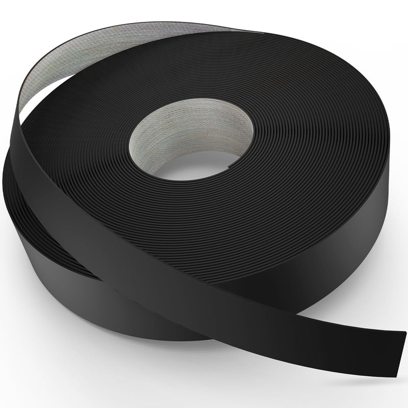 YANYE Black Edge Banding, 1 1/2 inch x 25ft roll of Wood Veneer Melamine Edge Banding Preglued, Tape Banding for Cabinet Repair Furniture 1 1/2"x 25ft