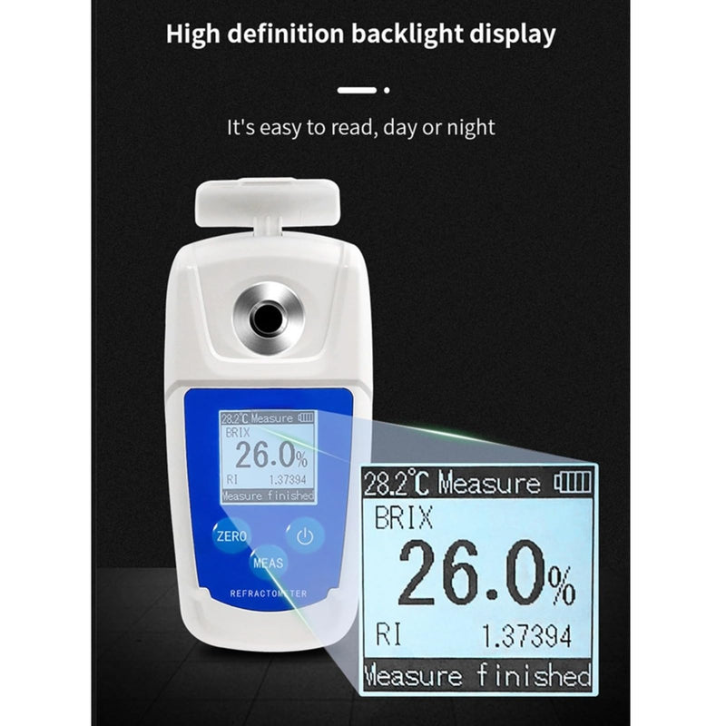[Australia - AusPower] - Digital Brix Refractometer for Fruit Juice Vegetable Coffee, Weight Loss Skin Care Sugar Control Essential, 0-55% Range High Accuracy Portable Brix Meter for Liquid Sugar 