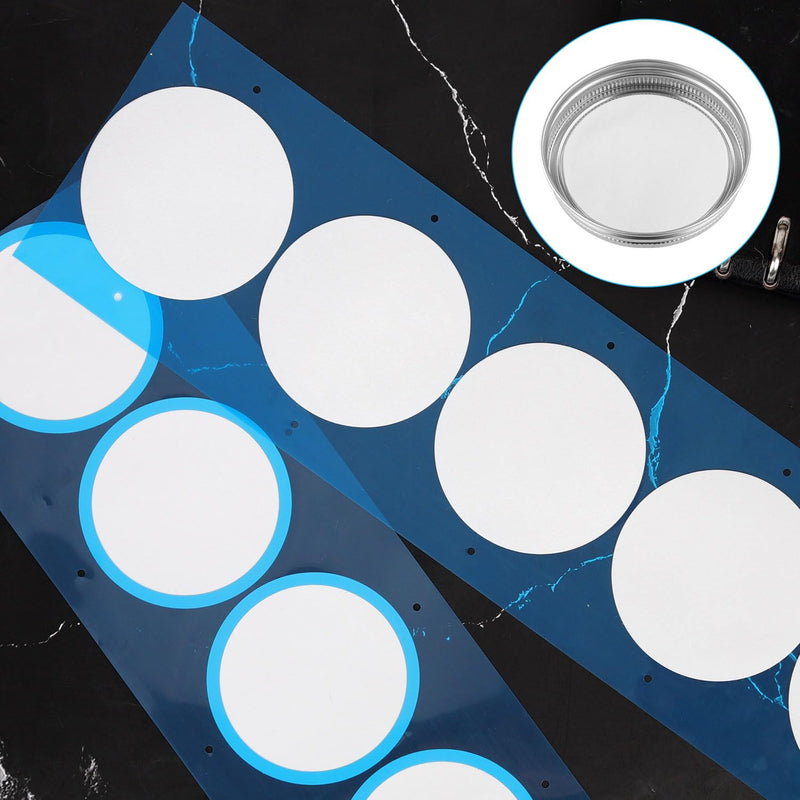 [Australia - AusPower] - 50pcs Synthetic Filter Paper Stickers, 84mm Diameter Adhesive Filter Discs 0.3 µm Wide Mouth Mason Jar Lids Filter Patch for Mushroom Cultivation 