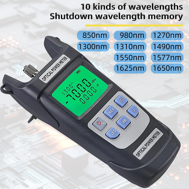 [Australia - AusPower] - Qilnyeh FTTH Fiber Optic Tool Kit VFL Fiber Optic Power Meter 70~+10dBm 50MW Fiber Optic Visual Fault Locator VFL Fiber Test Pen 