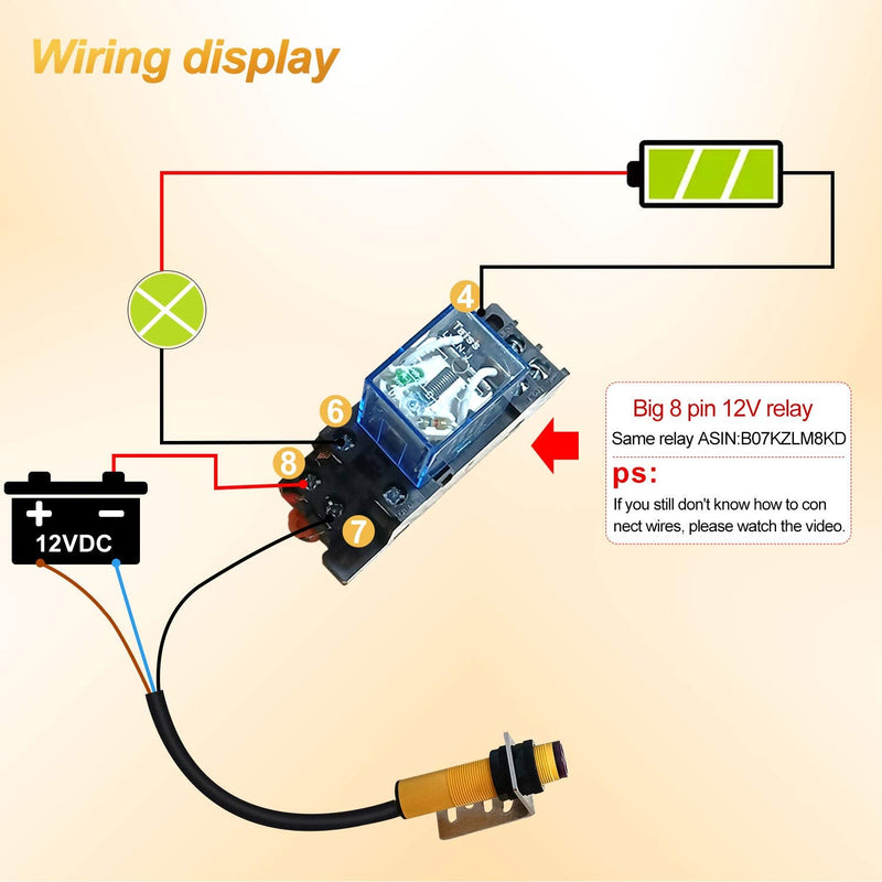 [Australia - AusPower] - Taiss photoelectric Sensor 30cm Adjustable M18 Diffuse Reflection photoelectric Switch Sensor Optical Three Lines PNP NO（Normally Open）Proximity Switch 6-36VDC E3F-DS30P1 