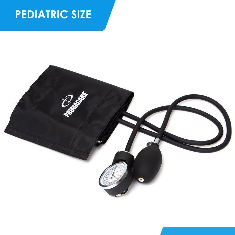 [Australia - AusPower] - Primacare DS-9191 Pediatric Size Aneroid Sphygmomanometer Manual Blood Pressure Monitor Kit, BP Cuff with Latex Free Inflation System, Waterproof and Portable Nylon Carry Case 