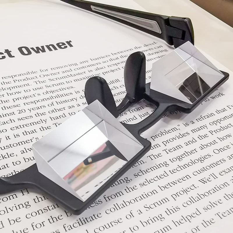 [Australia - AusPower] - Prism Glasses Lazy Glasses Horizontal Position Glasses for lying down 90 Degree Glasses for Laying Down Reading and Watching TV 