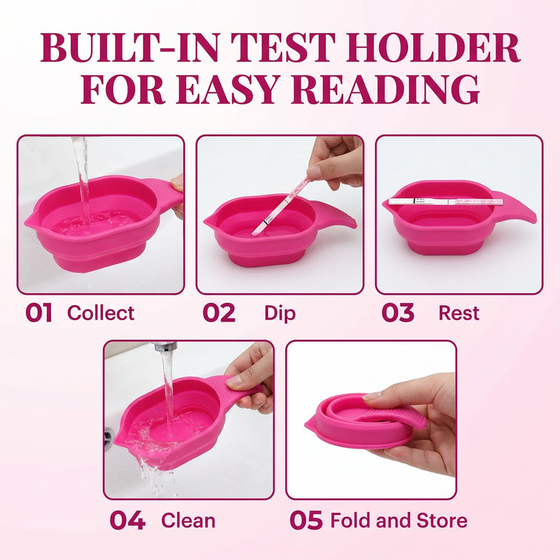Pack of 3 Urine Cups Reusable Urine Cup Urine Collector | for women collapsible collection cup urine sample cup sample container urine sample cup for ovulation test sph test
