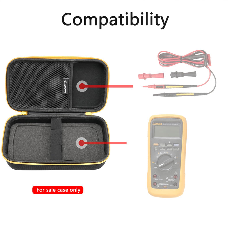 [Australia - AusPower] - RLSOCO Hard Case for Fluke A283FC Wireless AC/DC Current Clamp & Fluke 283FC/28 II/187/189 & Greenlee DM-820A True-RMS Wireless Multimeter (Case Only) 