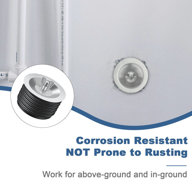 [Australia - AusPower] - 3 inch Sewer Cleanout Cap, Practical Expansion Pipe Plug Durable Sewer Pipe Plug Sewer Cleanout Cover Mechanical Test Plug with Wing Nut Suitable for Most Pipes Sink Pools 3 Inch 