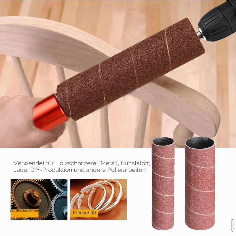 Bewinner Spindle Sander Adapter, 1.5 Inch Sanding Sleeves, 10 Pack, Aluminium Alloy, Wood